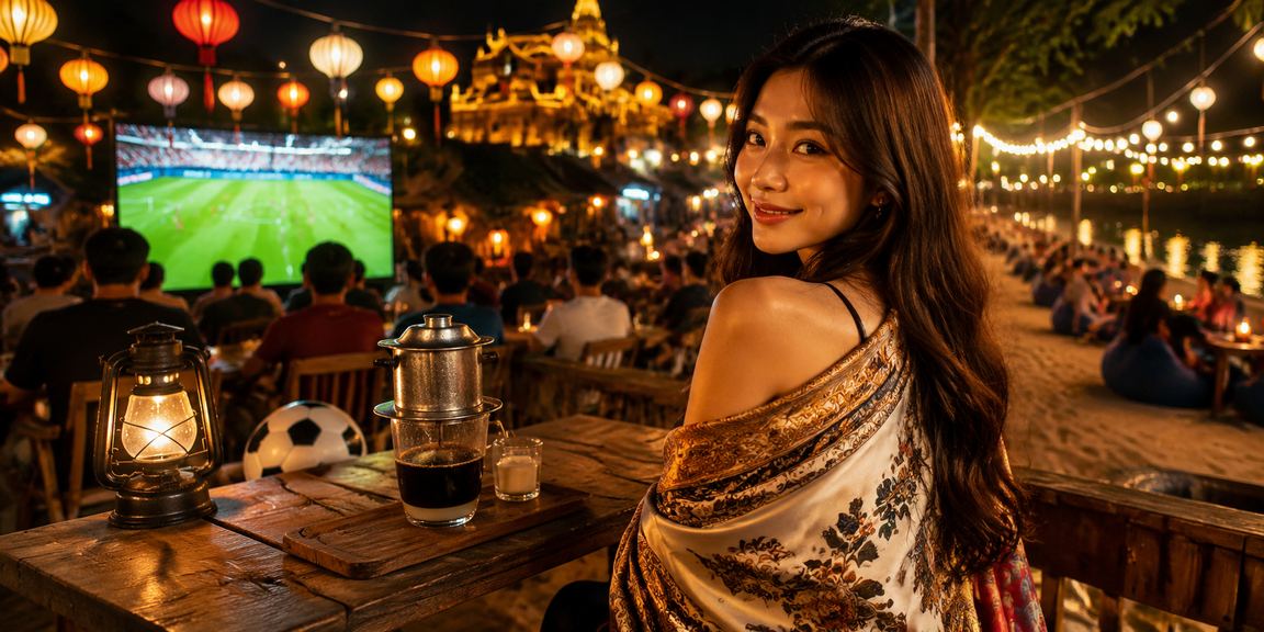 Người dùng tại Huế xem tỷ lệ kèo và đặt cược bóng đá qua điện thoại buổi chiều